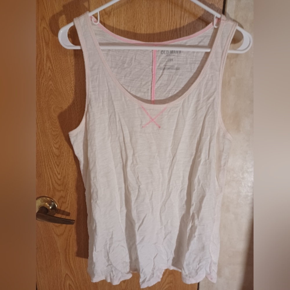 Pink Trim Tank Top - Large